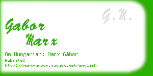 gabor marx business card