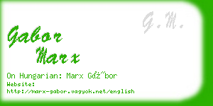 gabor marx business card